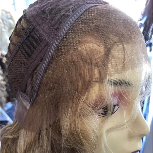 Romance Curl blonde human hair Blende Long Wig